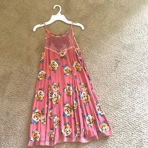 PINK AND FLOWER Francesca’s dress.